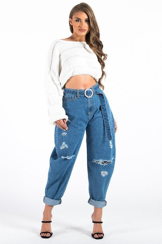 Slouchy Balloon Denim Pants