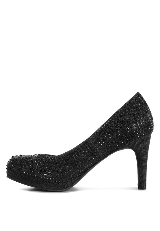 Jolly Exquisite Rhinestone Stiletto Pumps
