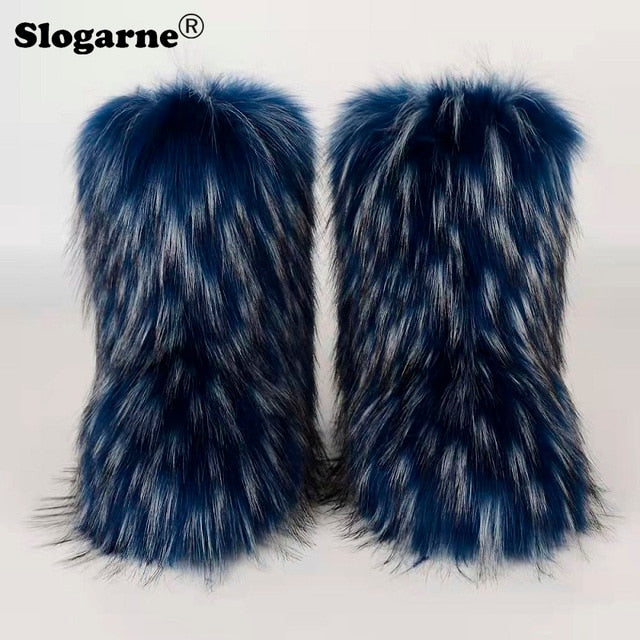 Fluffy Faux Fur Boots