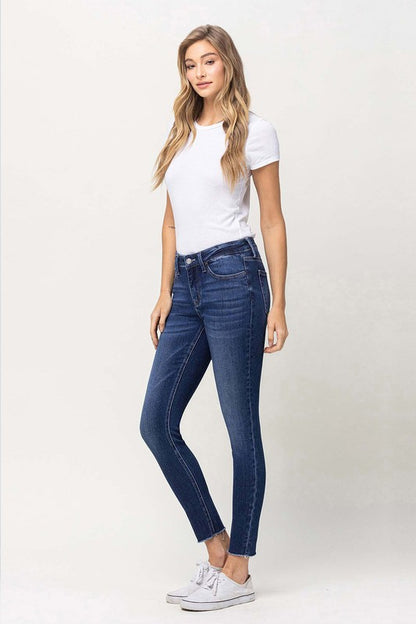 Mid Rise Crop Skinny Jeans