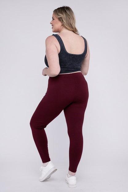 Plus+ Premium Cotton Full Length Leggings