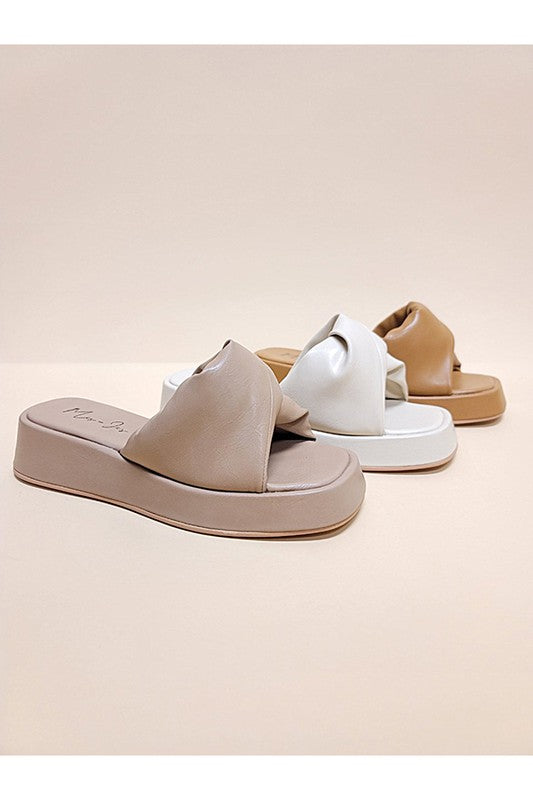 Open Toe Casual  Platform Slide Sandals