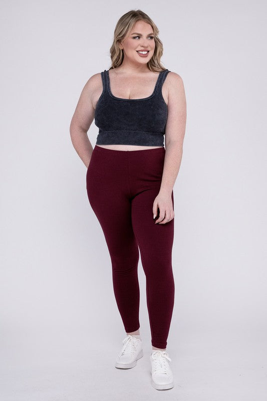 Plus+ Premium Cotton Full Length Leggings