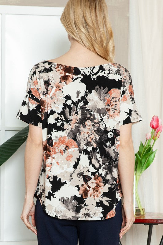 Plus+ Floral Short Sleeve Top