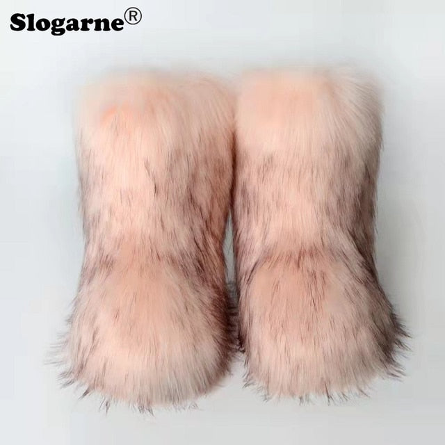 Fluffy Faux Fur Boots