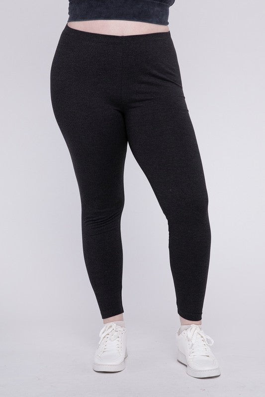 Plus+ Premium Cotton Full Length Leggings