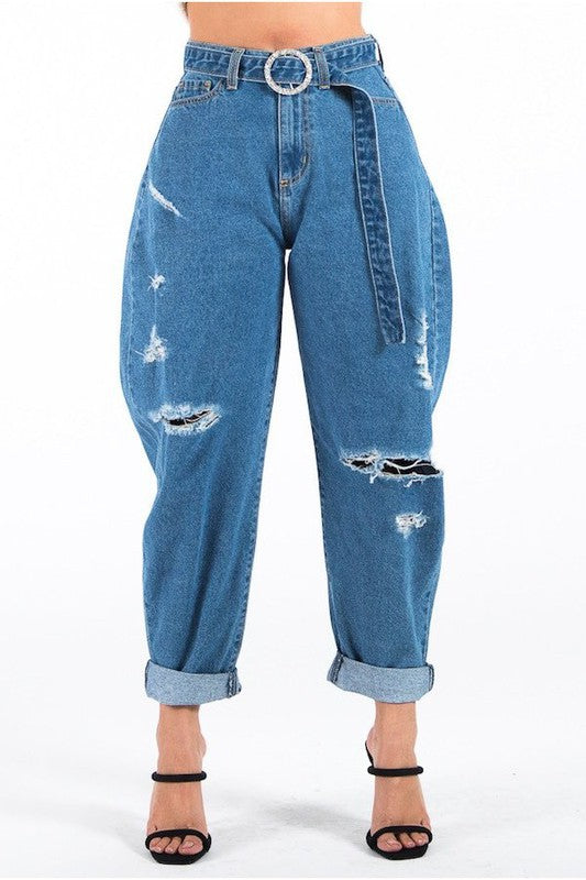 Slouchy Balloon Denim Pants