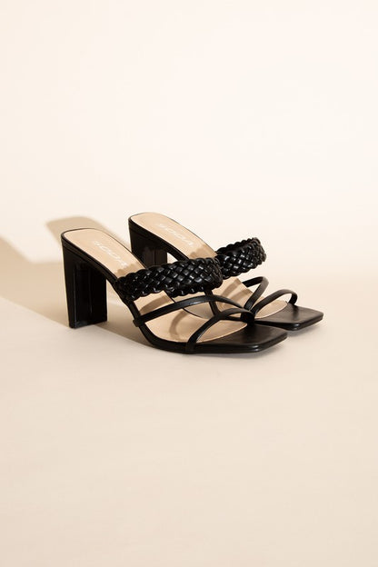 Carmen Braided Strap Sandal Heels