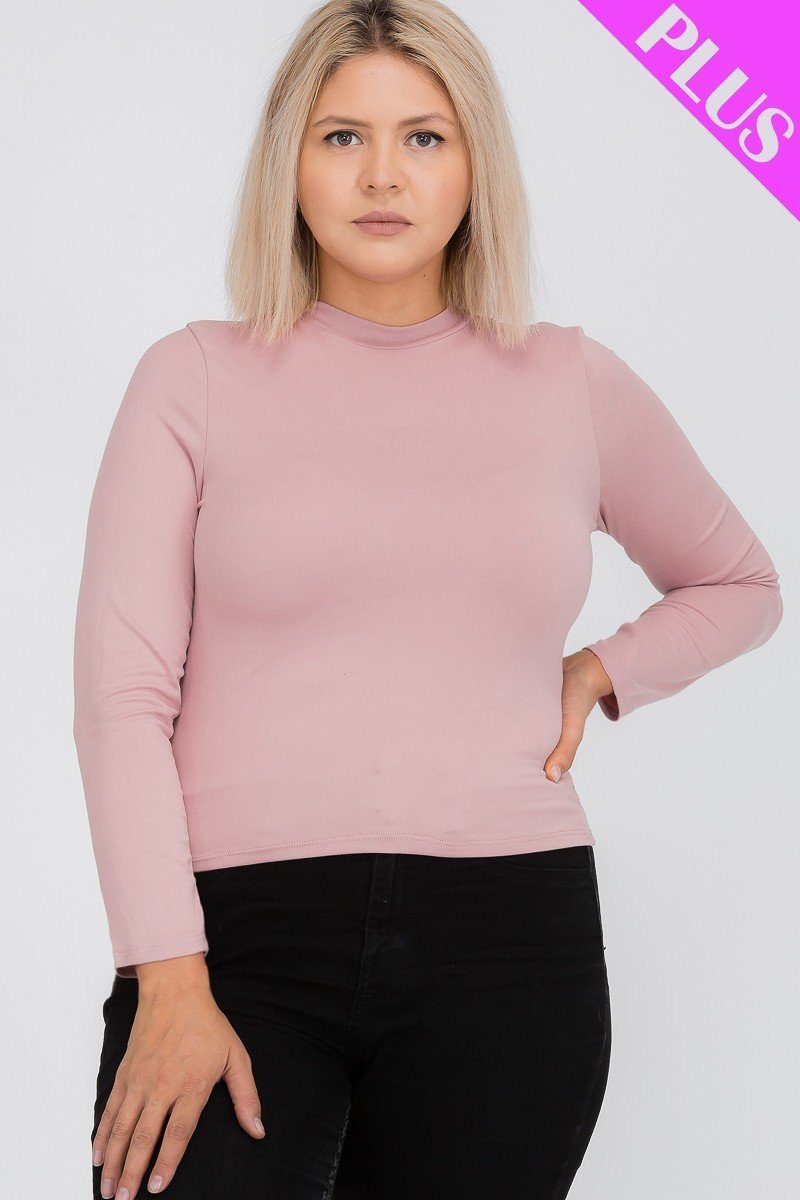 Mock Neck Solid Top