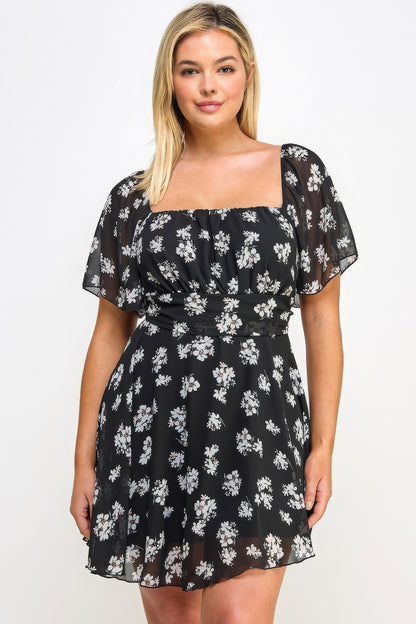 Floral Chiffon Dress