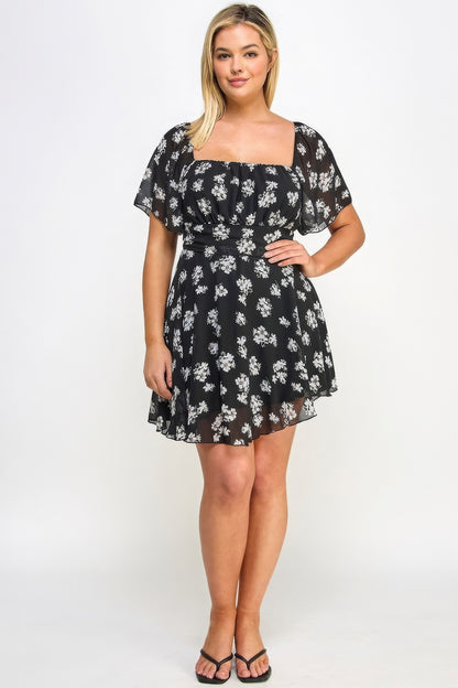 Floral Chiffon Dress