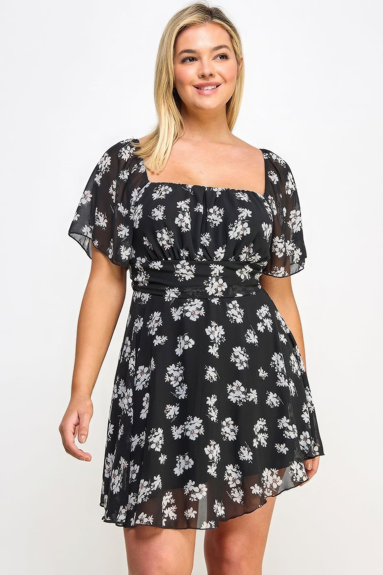 Floral Chiffon Dress