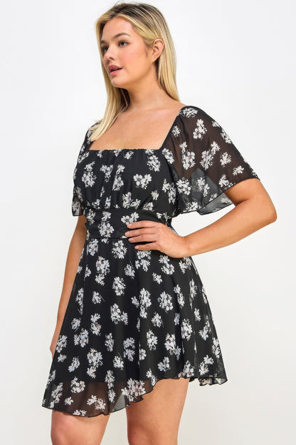 Floral Chiffon Dress