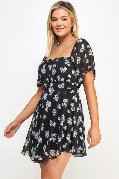 Floral Chiffon Dress