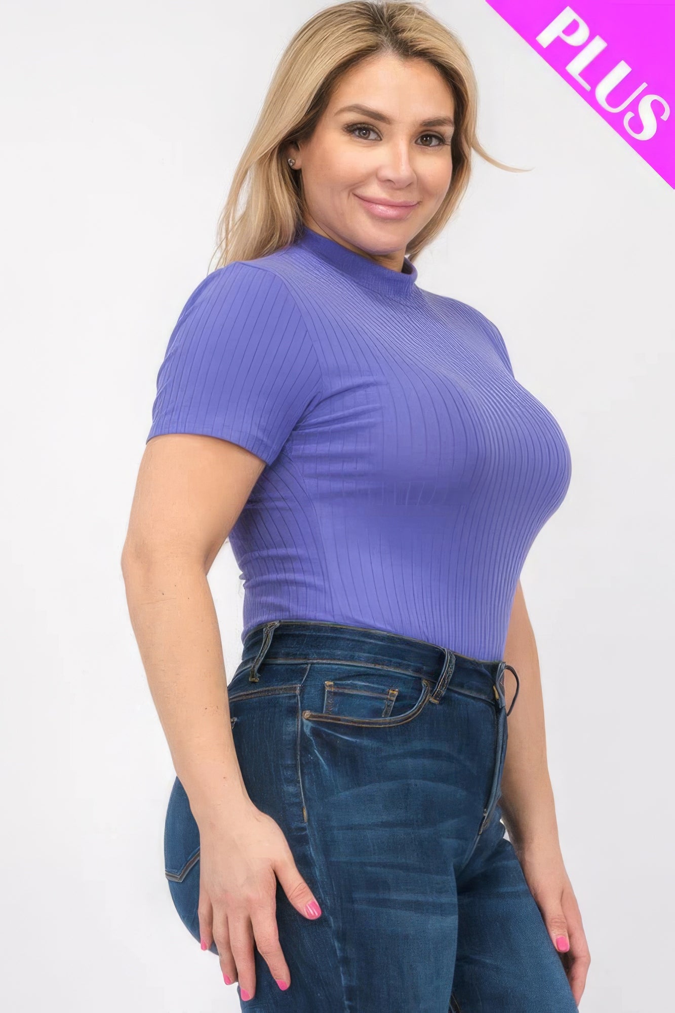 Ribbed Short Sleeve Bodysuit