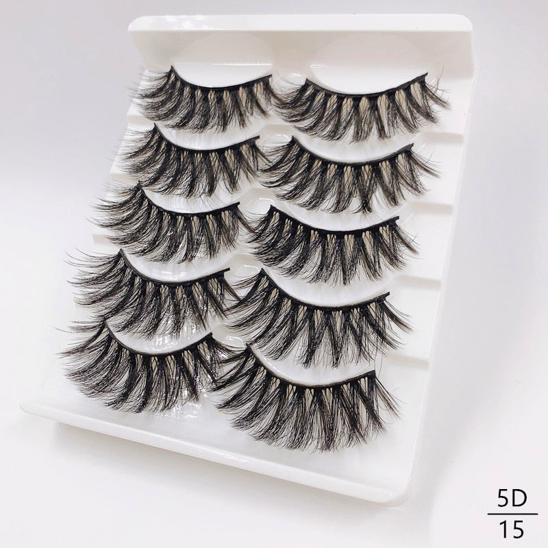 8 Pairs Faux Mink Fluffy Natural False Eyelashes 3D Dramatic Lola’s Hidden Gem