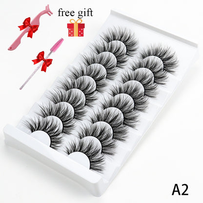 8 Pairs Faux Mink Fluffy Natural False Eyelashes 3D Dramatic Lola’s Hidden Gem