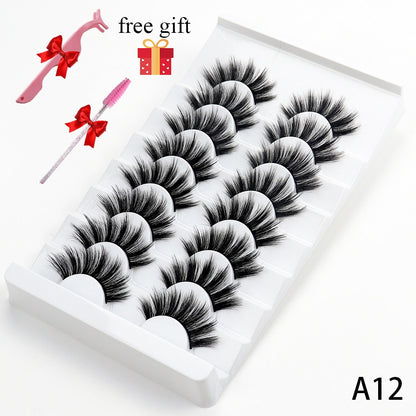 8 Pairs Faux Mink Fluffy Natural False Eyelashes 3D Dramatic Lola’s Hidden Gem