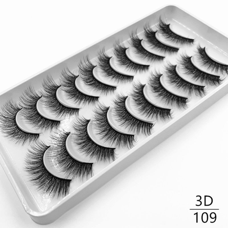 10 pairs Dramatic 3D Mink Lashes Natural Mink Eyelashes Lola’s Hidden Gem