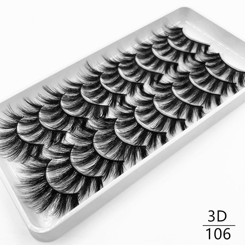 10 pairs Dramatic 3D Mink Lashes Natural Mink Eyelashes Lola’s Hidden Gem