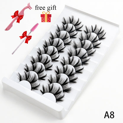 8 Pairs Faux Mink Fluffy Natural False Eyelashes 3D Dramatic Lola’s Hidden Gem