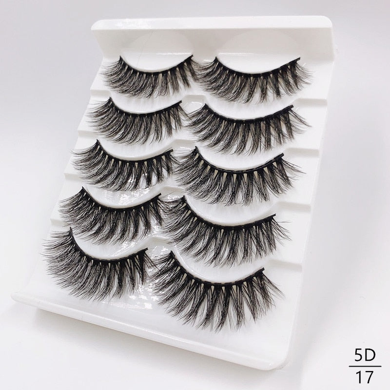 8 Pairs Faux Mink Fluffy Natural False Eyelashes 3D Dramatic Lola’s Hidden Gem