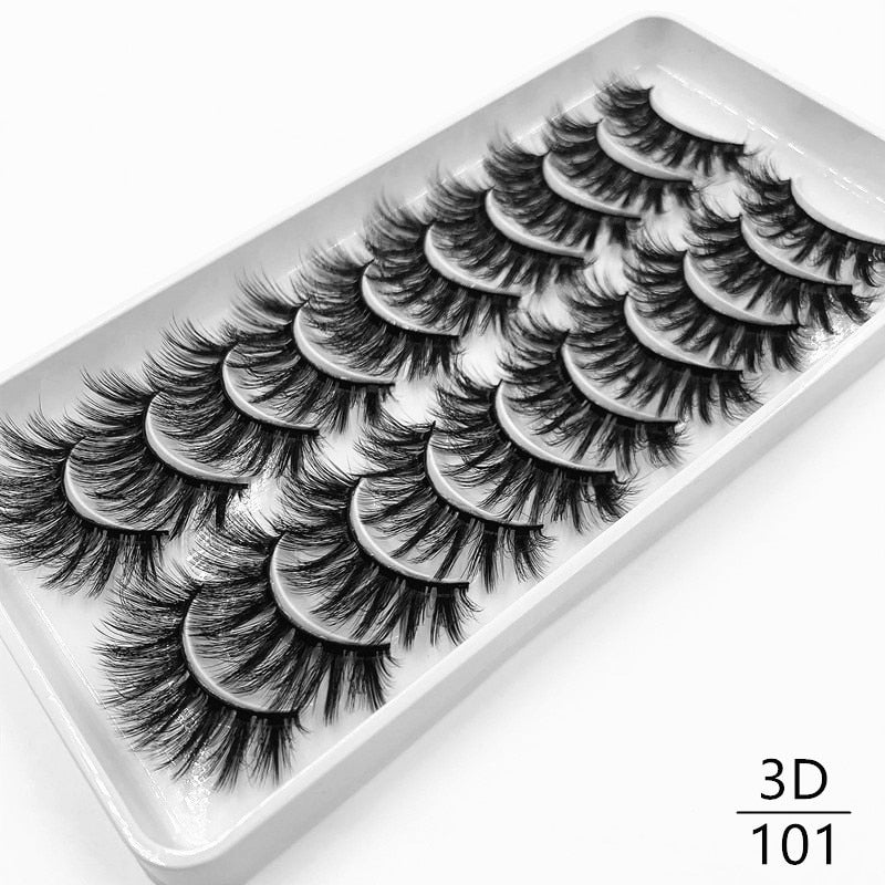 10 pairs Dramatic 3D Mink Lashes Natural Mink Eyelashes Lola’s Hidden Gem