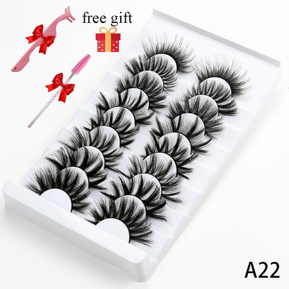 8 Pairs Faux Mink Fluffy Natural False Eyelashes 3D Dramatic Lola’s Hidden Gem