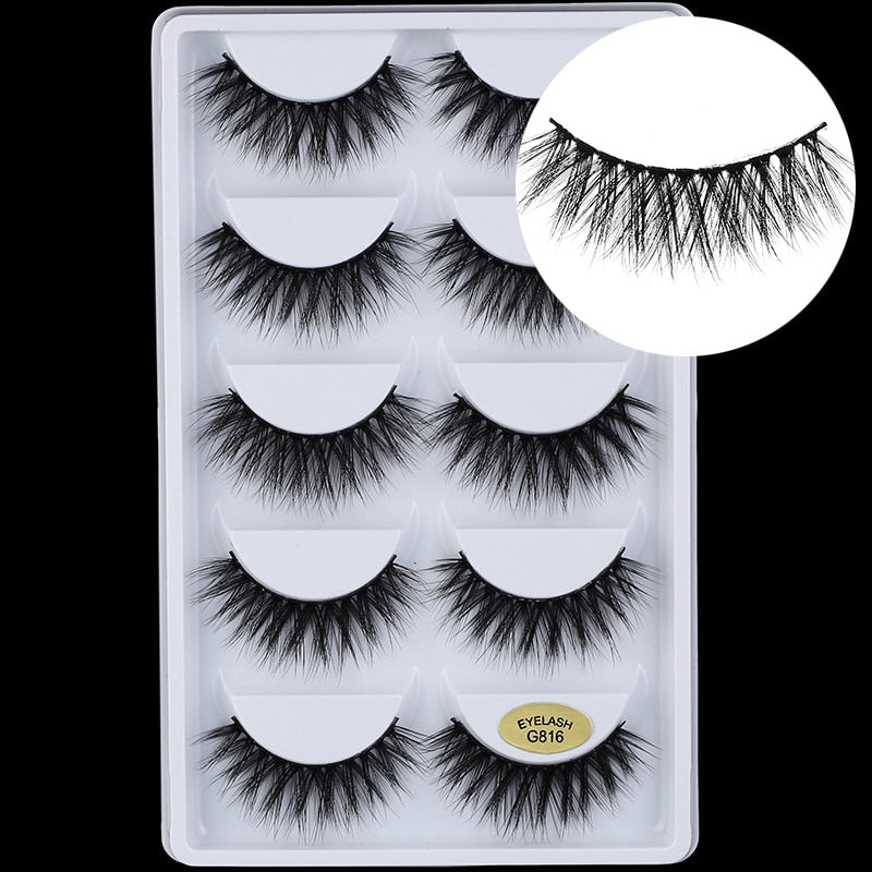 5 Pairs 5D Natural Mink Eyelash Extensions Lola’s Hidden Gem