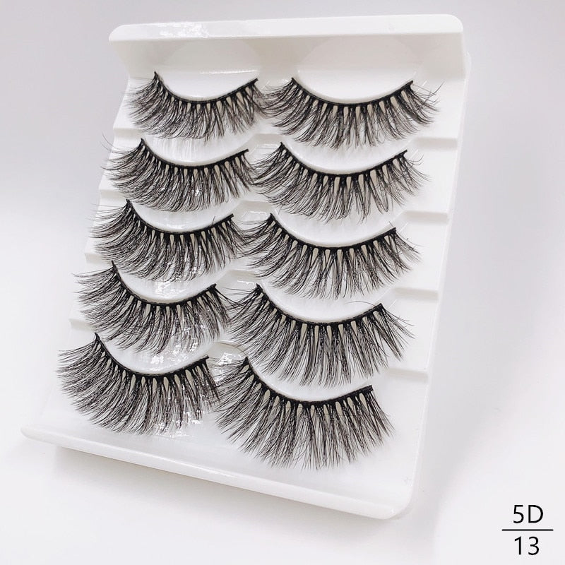 8 Pairs Faux Mink Fluffy Natural False Eyelashes 3D Dramatic Lola’s Hidden Gem