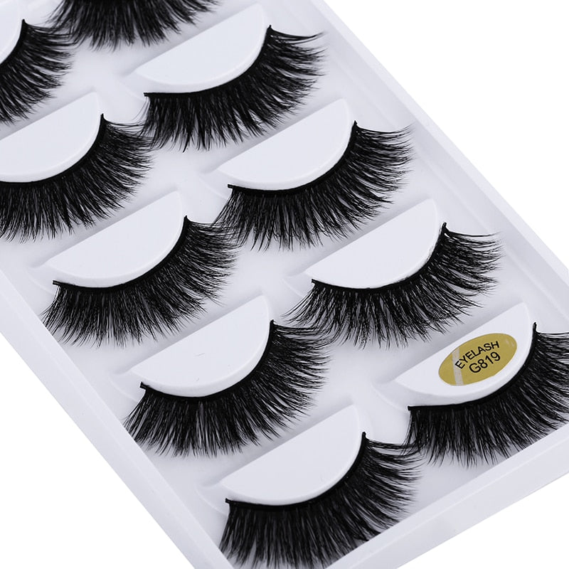 5 Pairs 5D Natural Mink Eyelash Extensions Lola’s Hidden Gem