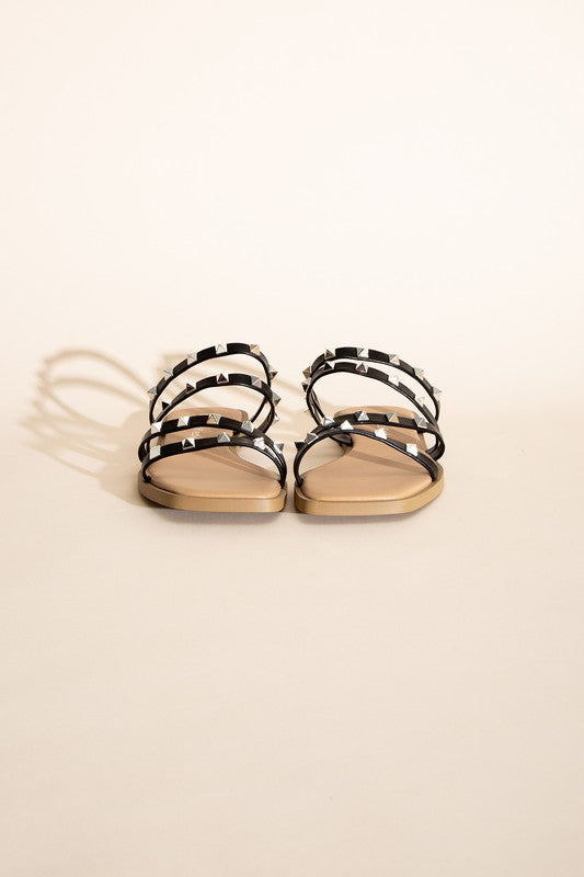 Temira Stud Flat Slides