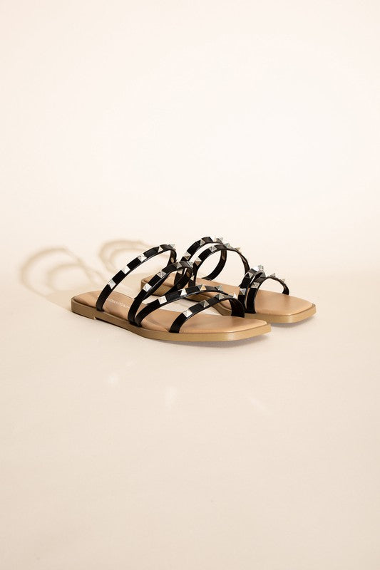 Temira Stud Flat Slides