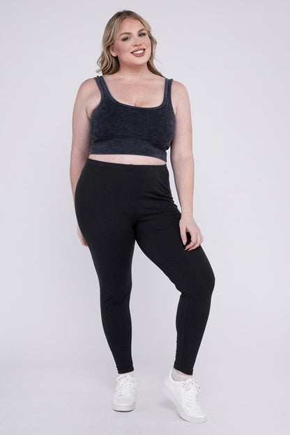 Plus+ Premium Cotton Full Length Leggings