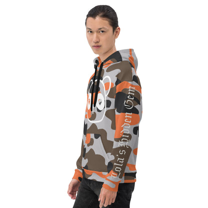 Gem Eyed Panda Unisex Camouflage Hoodie - Orange