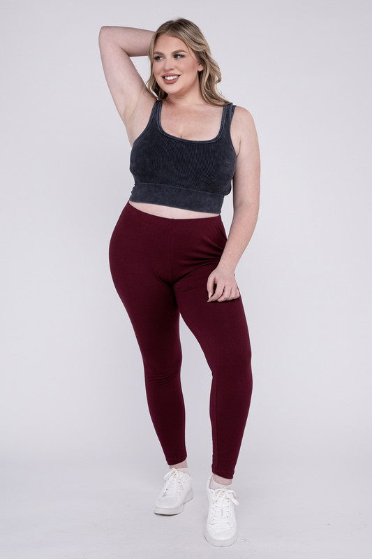 Plus+ Premium Cotton Full Length Leggings