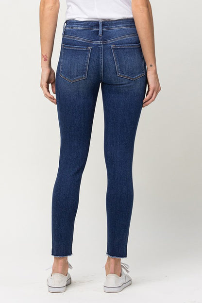 Mid Rise Crop Skinny Jeans