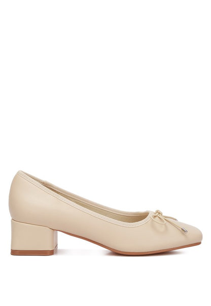 Sienna Low Block Heel Ballerinas