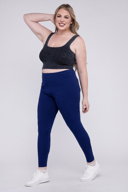 Plus+ Premium Cotton Full Length Leggings