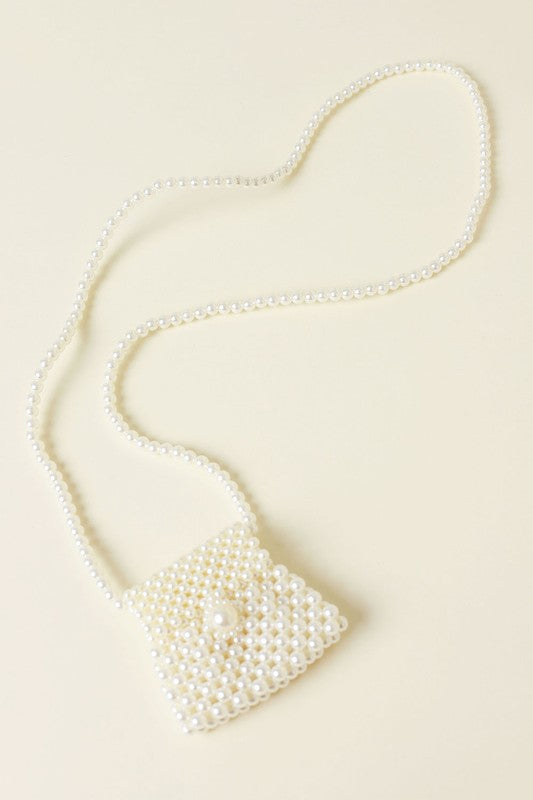 Mini Shiny Pearl Crossbody Bag