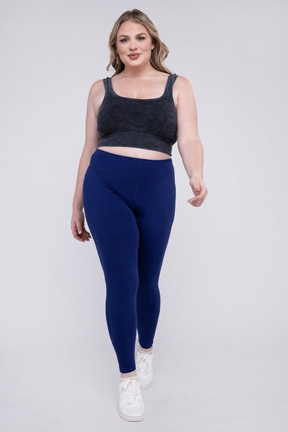 Plus+ Premium Cotton Full Length Leggings