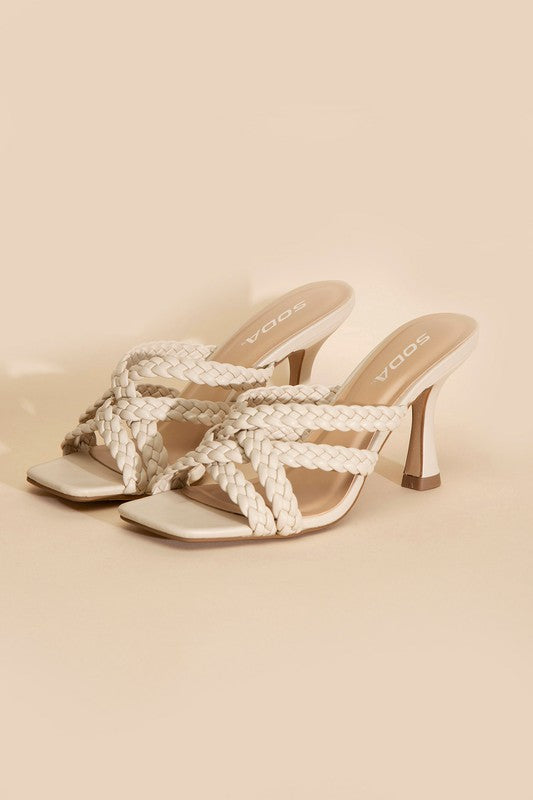 KELLAN-S Double Cross Braided Heels Fortune Dynamic