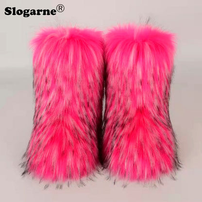 Fluffy Faux Fur Boots