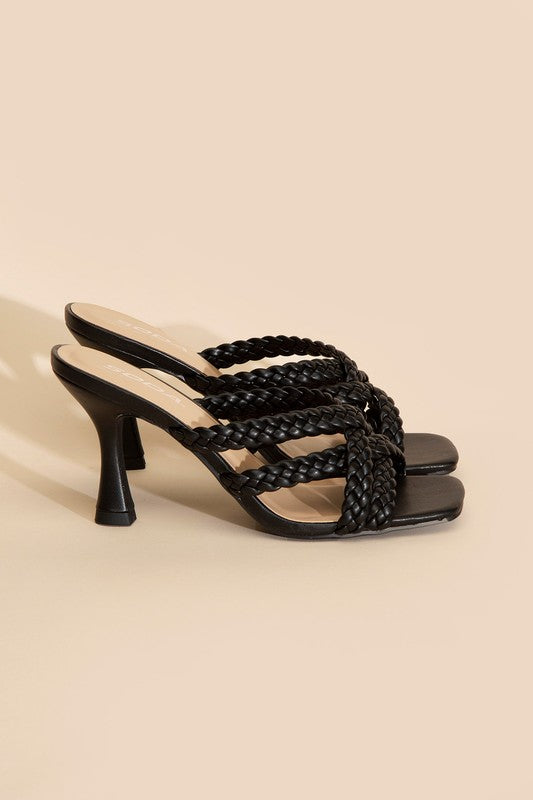 KELLAN-S Double Cross Braided Heels Fortune Dynamic