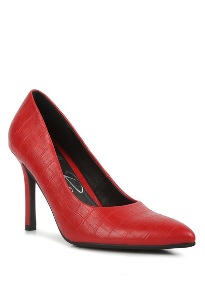 Mellen Croc Faux Leather Formal Pumps