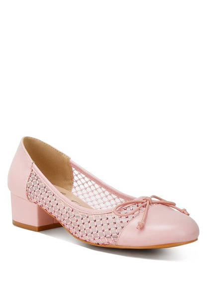 Tudum Rhinestone Detail Mesh Ballerinas