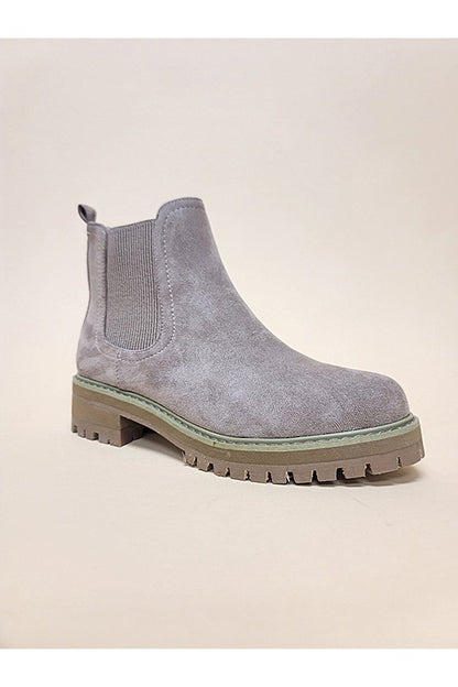 Elastic Side Slip-on Casual Booties