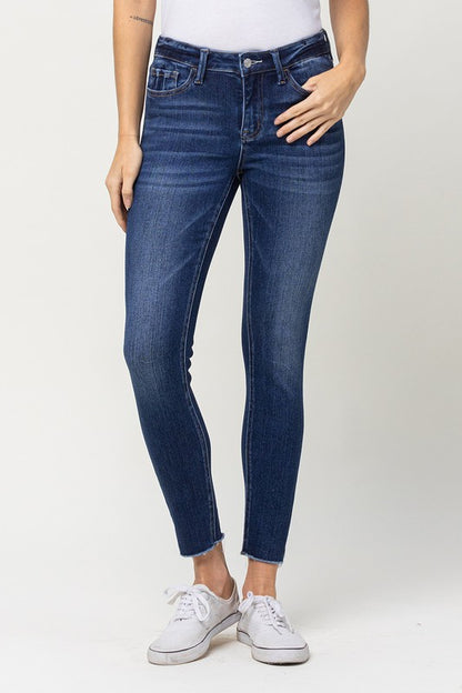 Mid Rise Crop Skinny Jeans