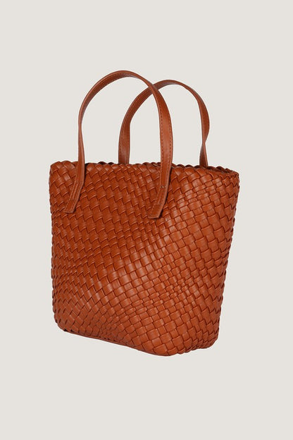 Textured PU Vegan Leather Woven Mini Bag