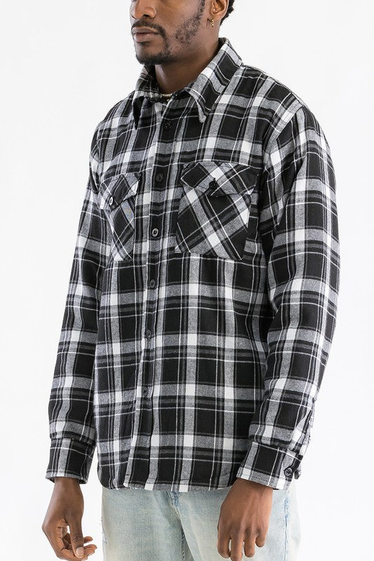 Men's Quilted Padded Flannel